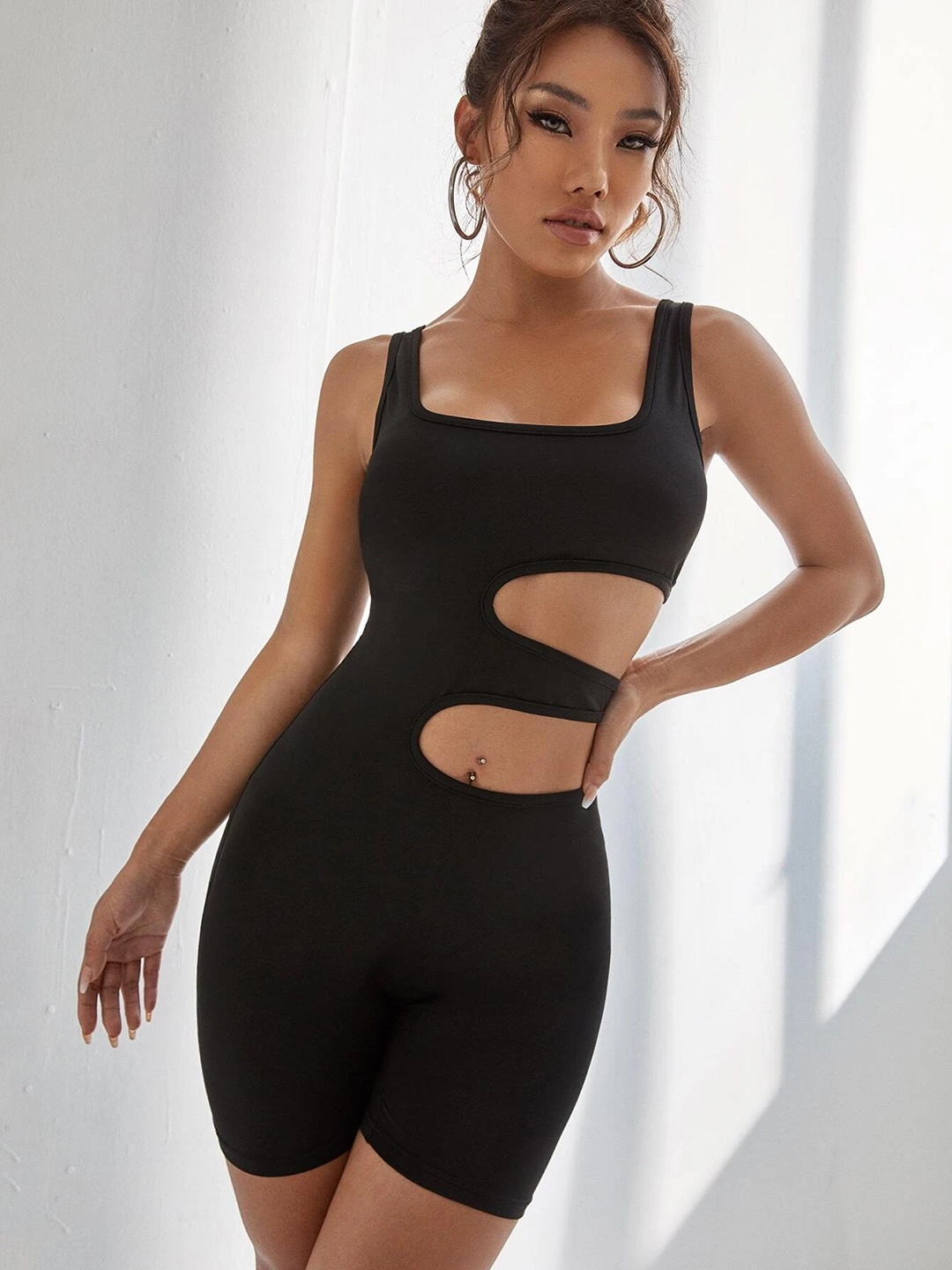 

URBANIC Women Black Stylized Playsuit
