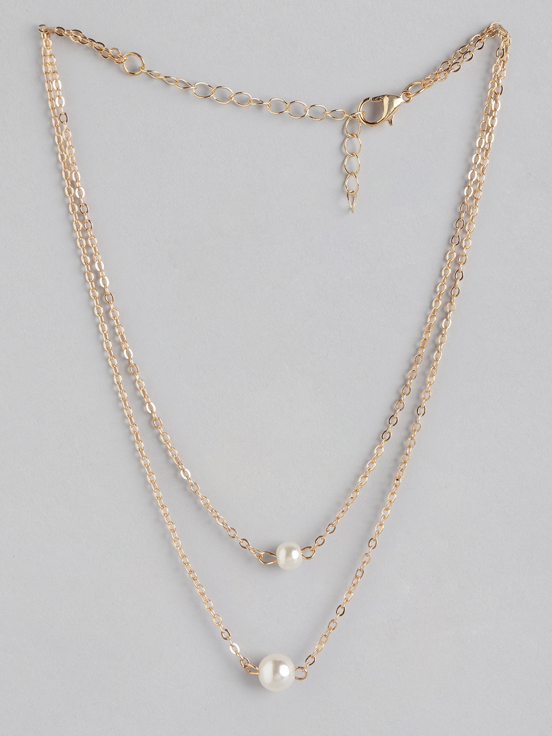 

URBANIC Gold-Toned Beaded Layered Chain