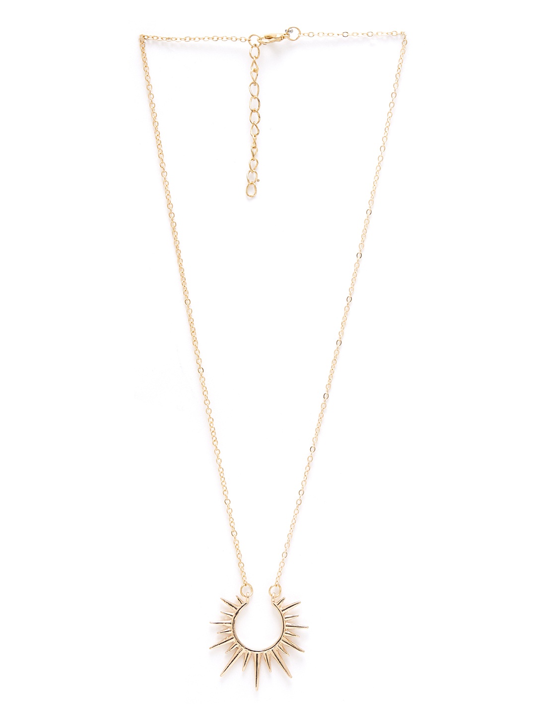 

URBANIC Gold-Toned linked Chain Necklace with Spike Shaped Charm