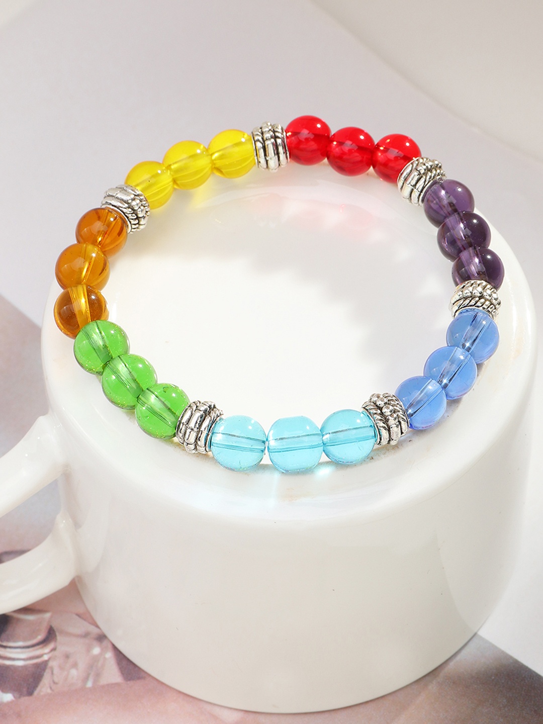 

URBANIC Women Green & Yellow Elasticated Bracelet
