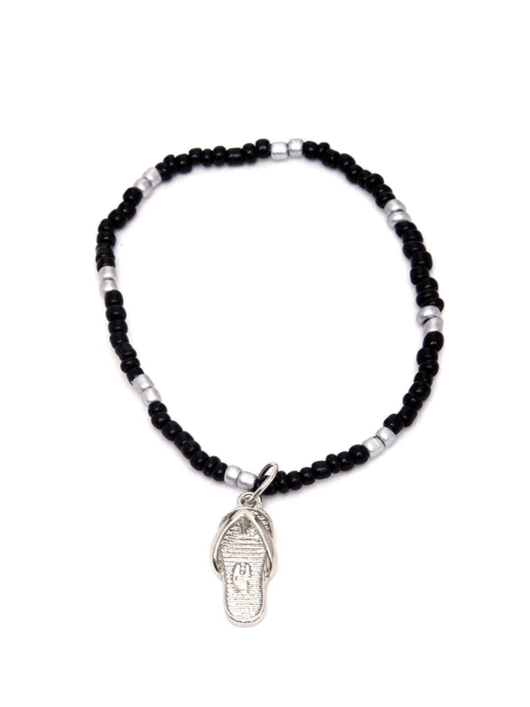

URBANIC Women Pack of 3 Black & White Shell Beaded Charm Bracelet