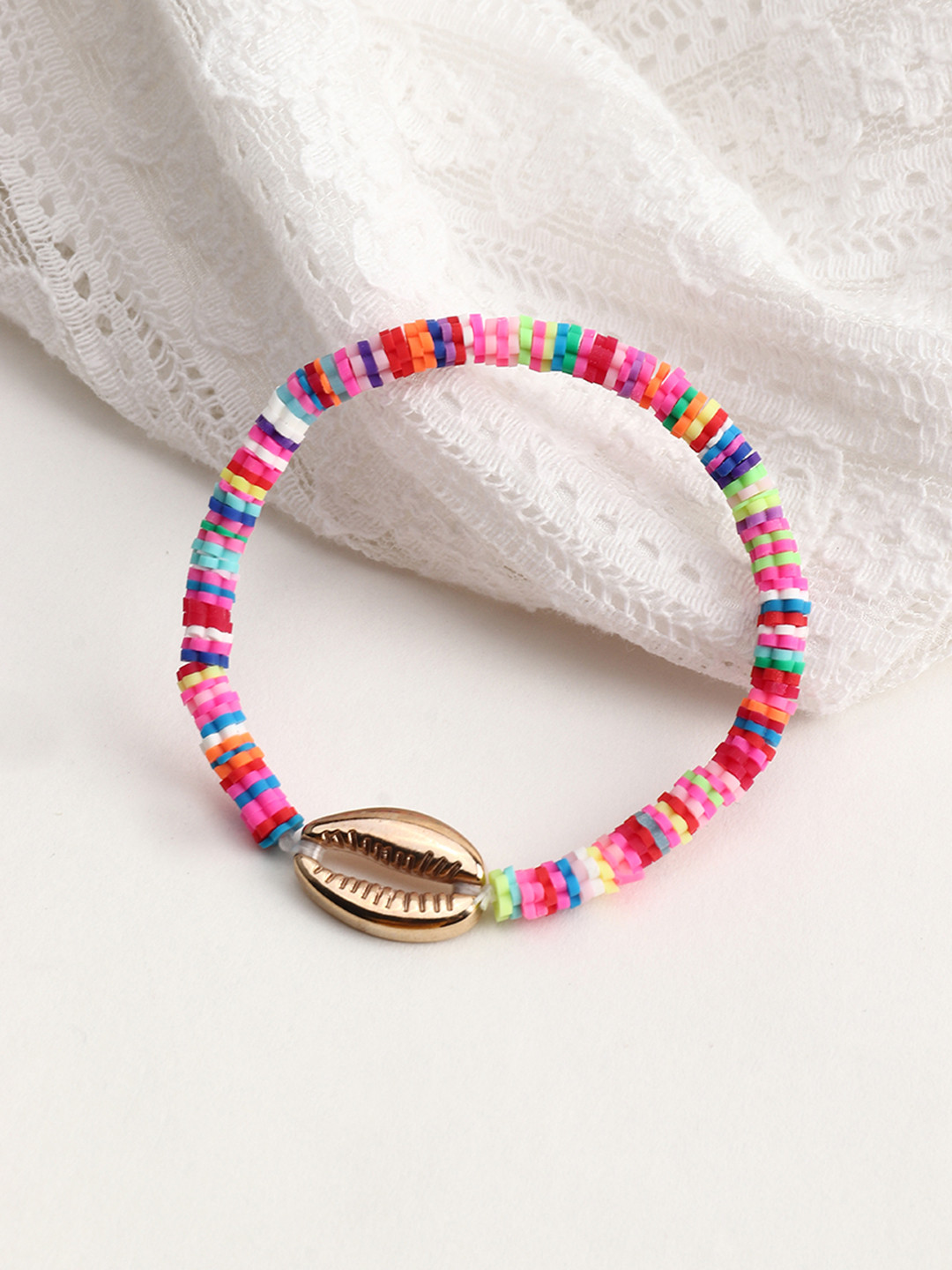 

URBANIC Women Gold-Toned & Blue Elasticated Bracelet