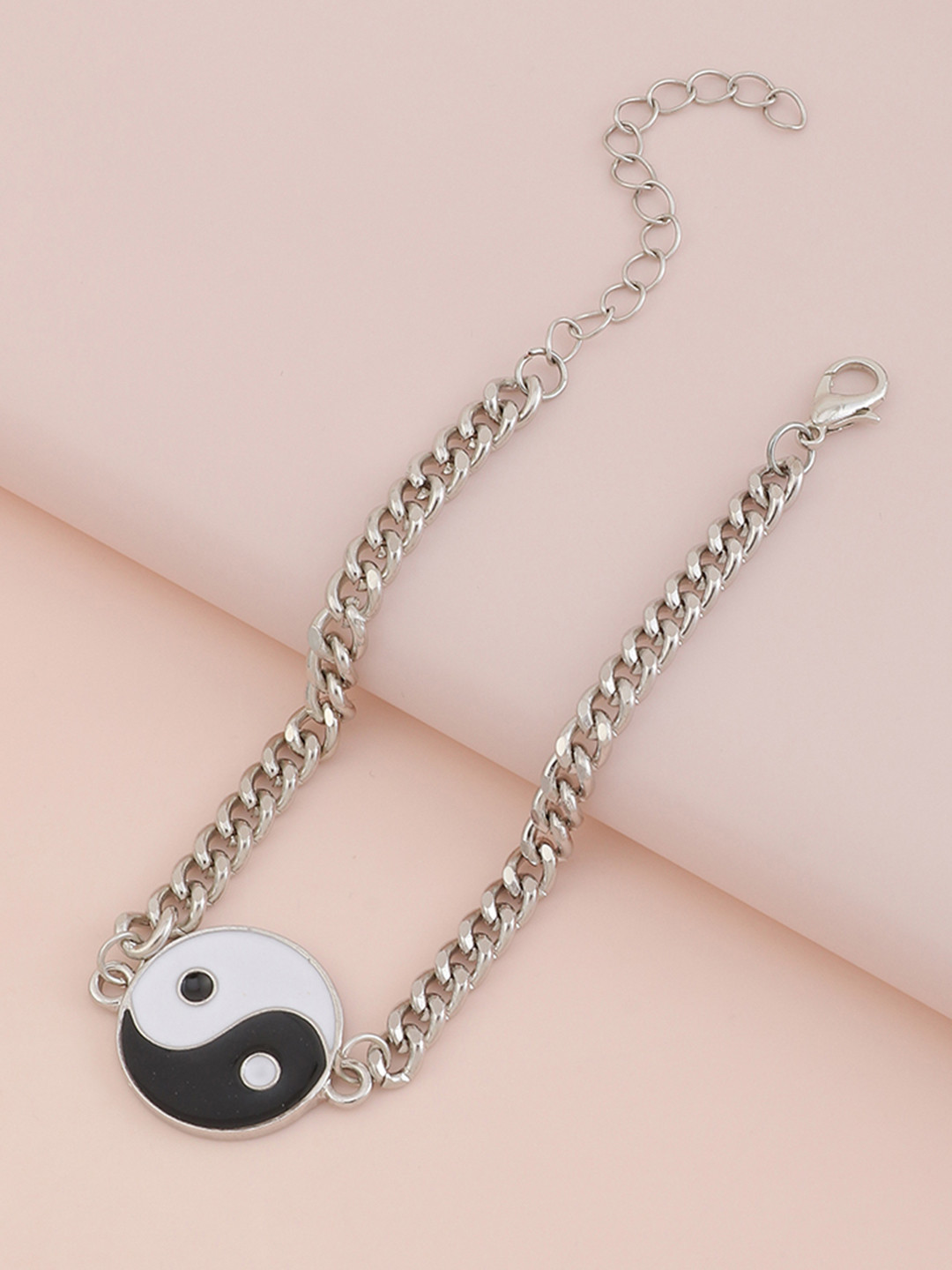 

URBANIC Women White & Black Yin & Yang Enamelled Bracelet