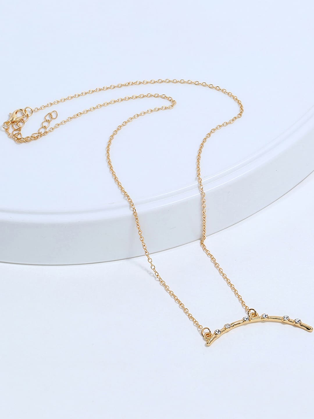 

URBANIC Gold-Toned Stone Studded Necklace