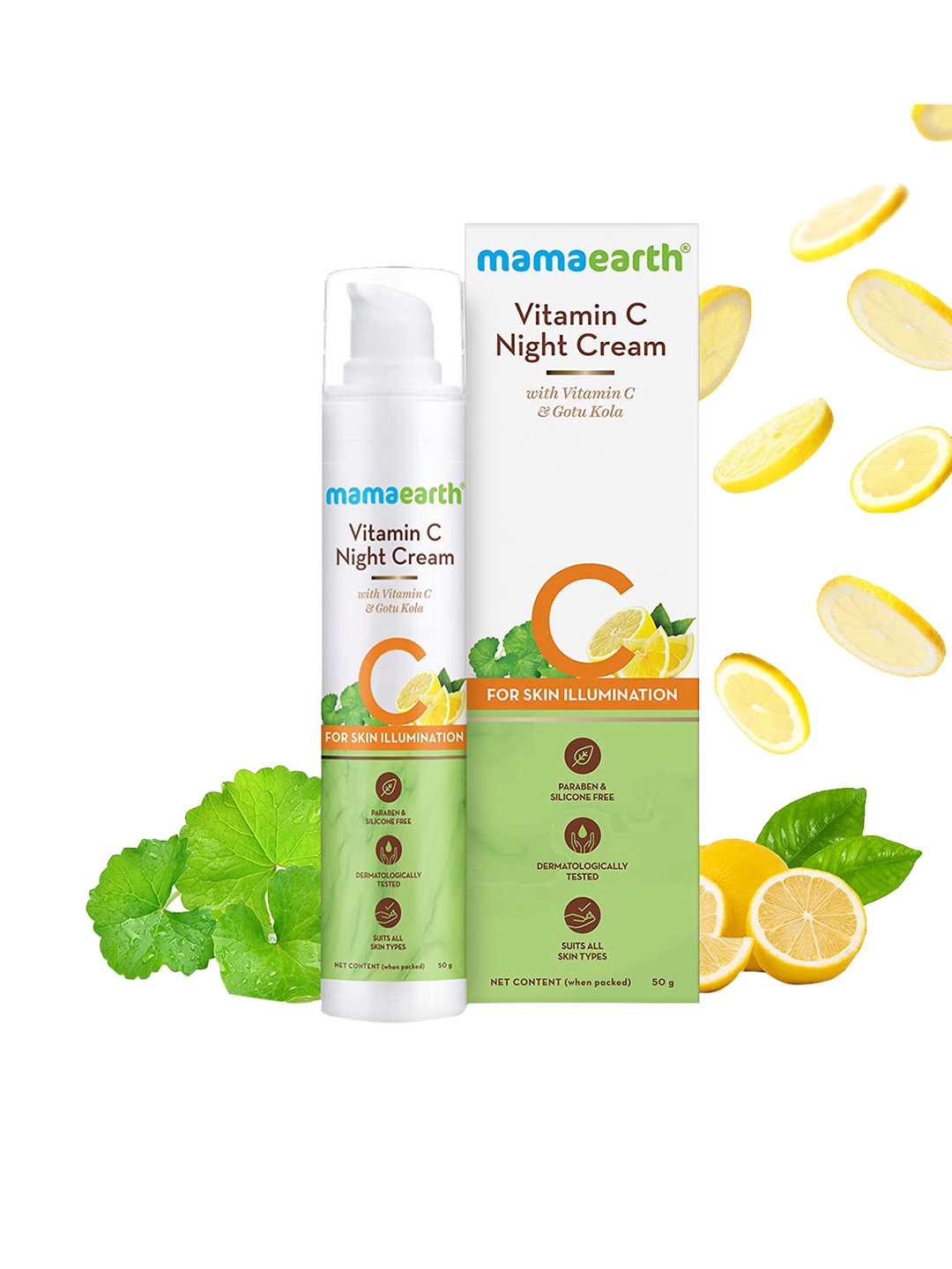 

Mamaearth White Vitamin C Night Cream With Gotu Kola For Skin Illumination 50g