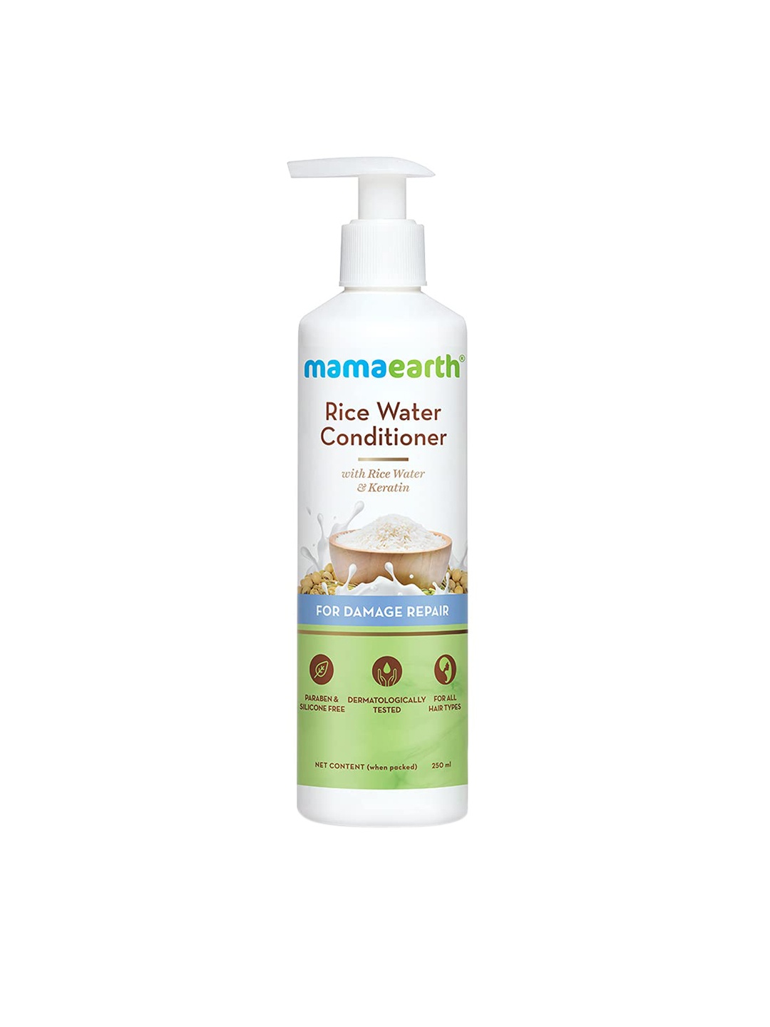 

Mamaearth Rice Water Conditioner With Rice Water And Keratin - 250 ml, White