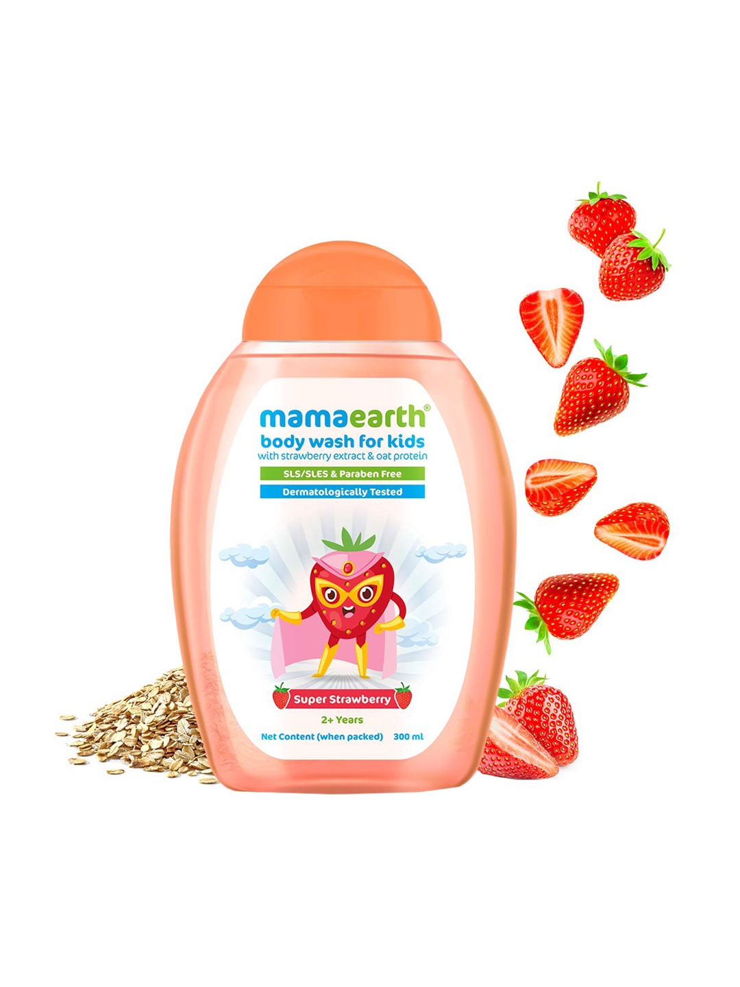 

Mamaearth Strawberry & Oat Protein Kids Body Wash, Pink