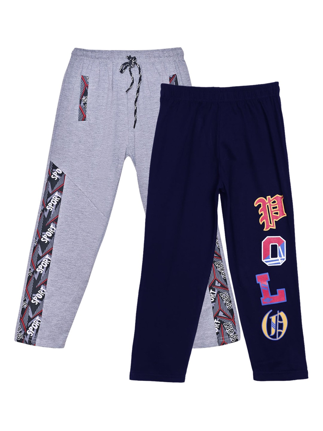 

SWEET ANGEL Boys Pack Of 2 Pure Cotton Track Pants, Navy blue