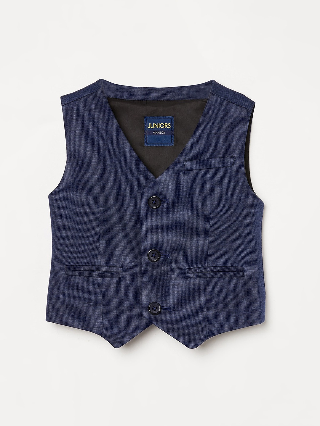 

Juniors by Lifestyle Boys Blue Solid Woven Waistcoat