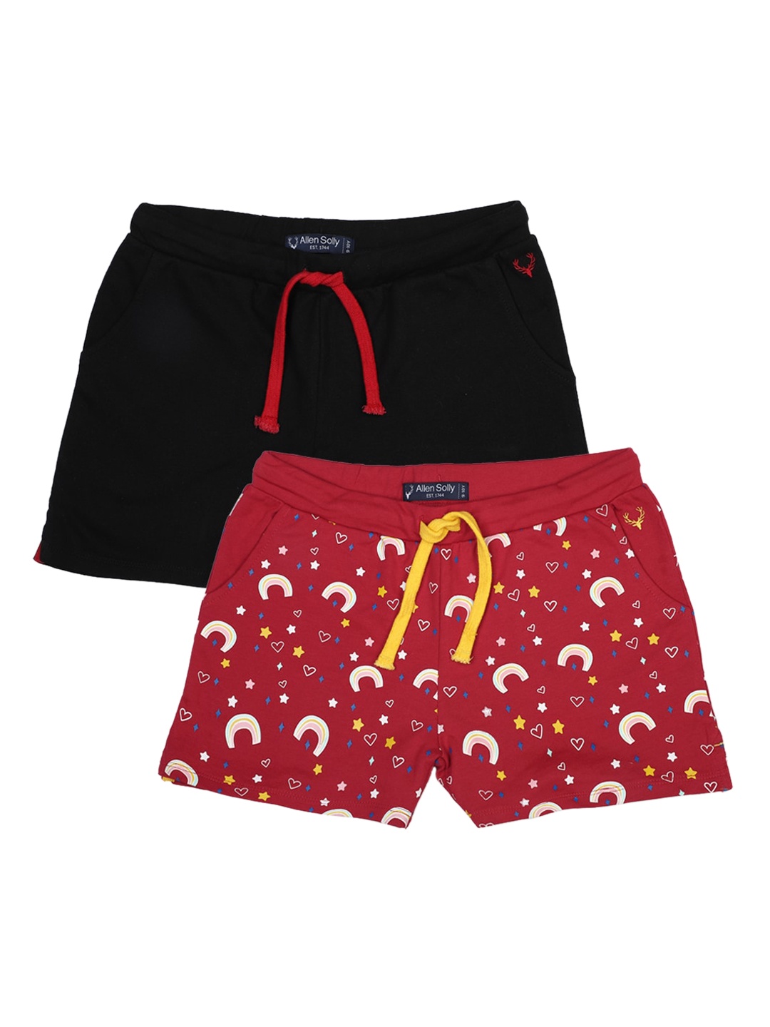 

Allen Solly Junior Girls Pack Of 2 Shorts, Red
