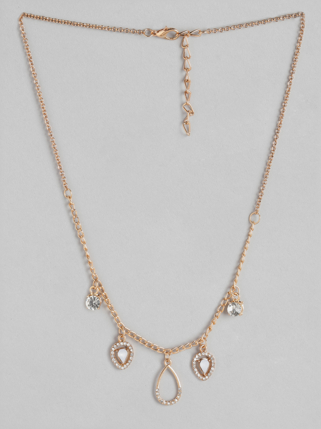 

DressBerry Rose Gold-Toned Stone Studded Necklace