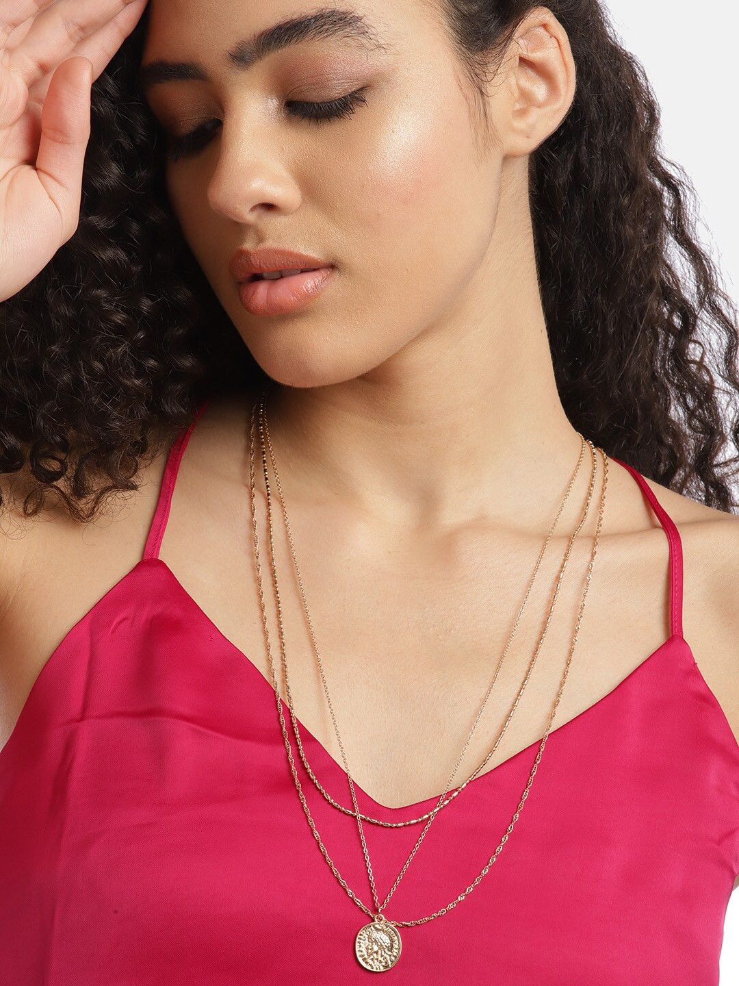 

DressBerry Rose Gold-Toned Layered Necklace