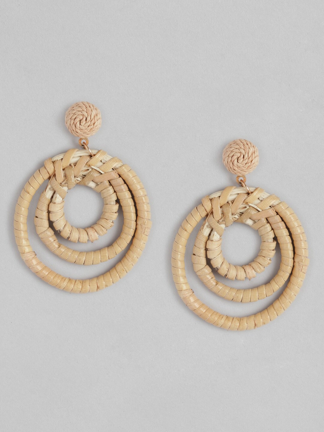 

DressBerry Beige Spiral Shaped Drop Earrings