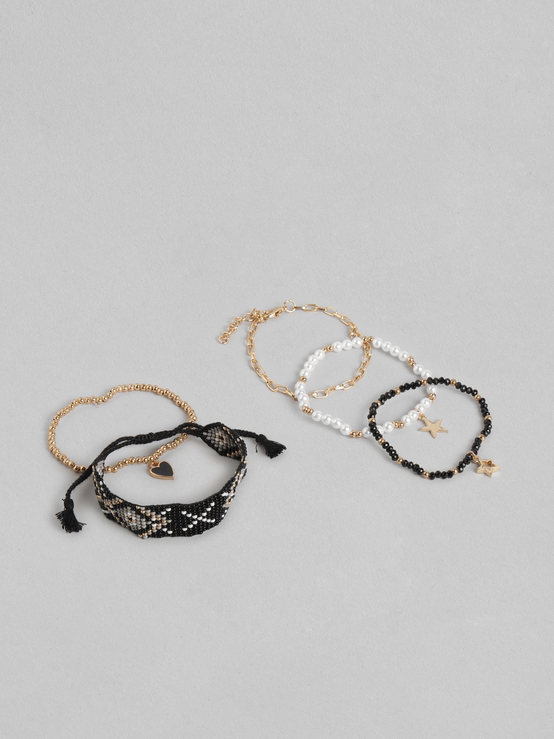 

DressBerry Women Set of 5 Bracelets, Black