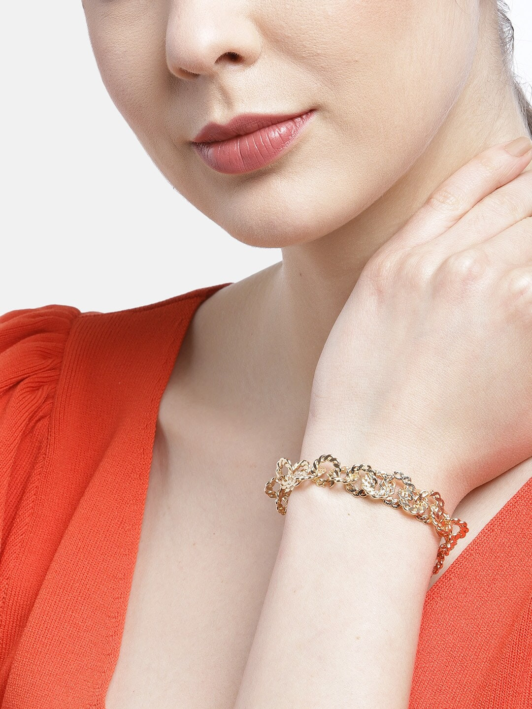 

DressBerry Women Gold-Toned Link Bracelet