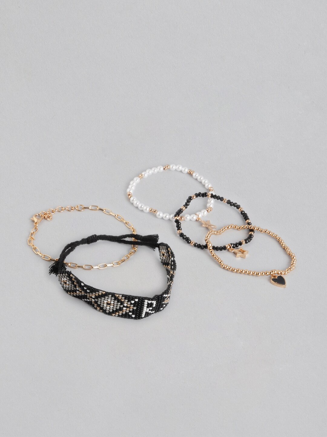 

DressBerry Women Set of 5 Bracelets, Gold