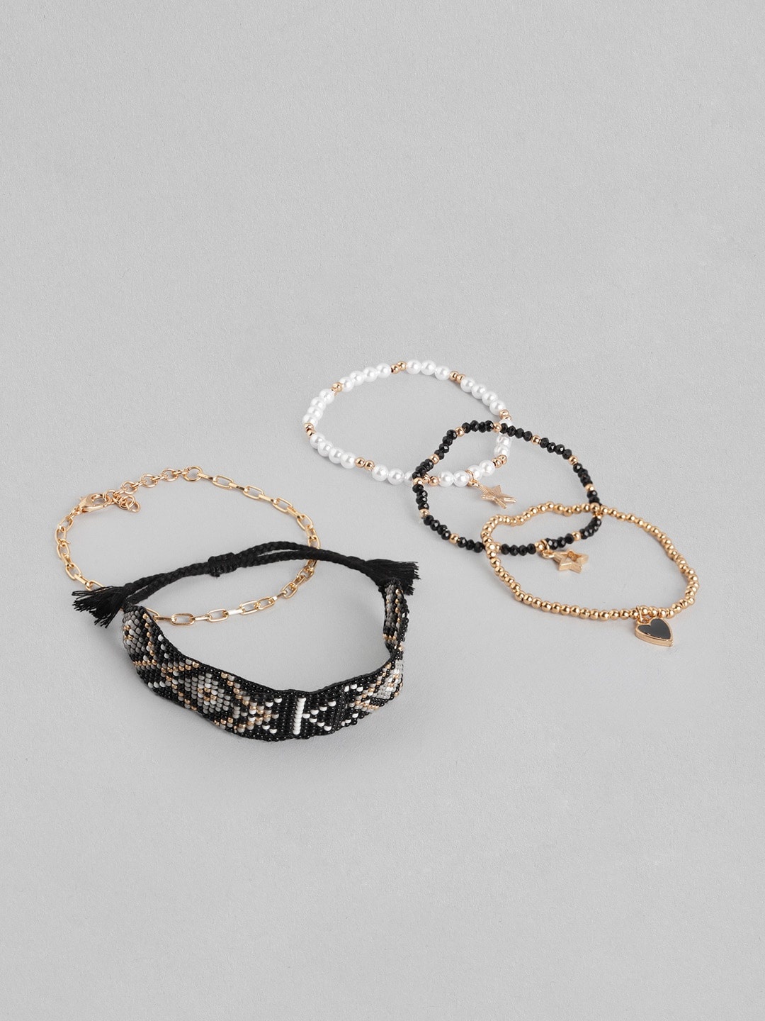 

DressBerry Women Set of 5 Bracelets, Rose gold
