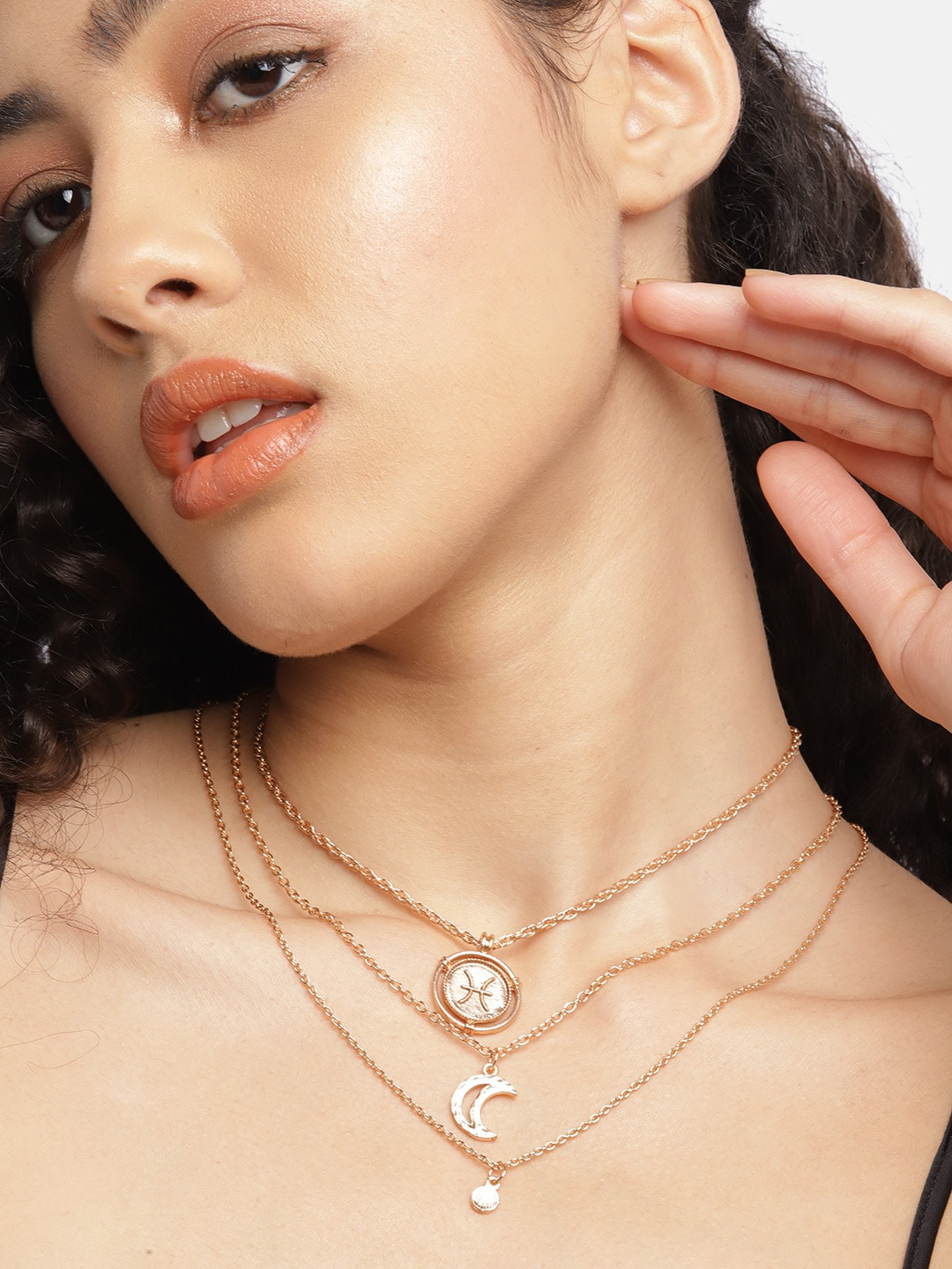 

DressBerry Set of 3 Necklaces, Rose gold