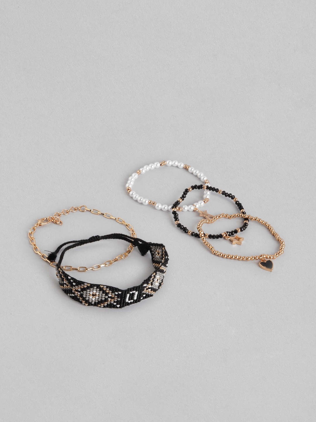 

DressBerry Women Set of 5 Bracelets, Gold