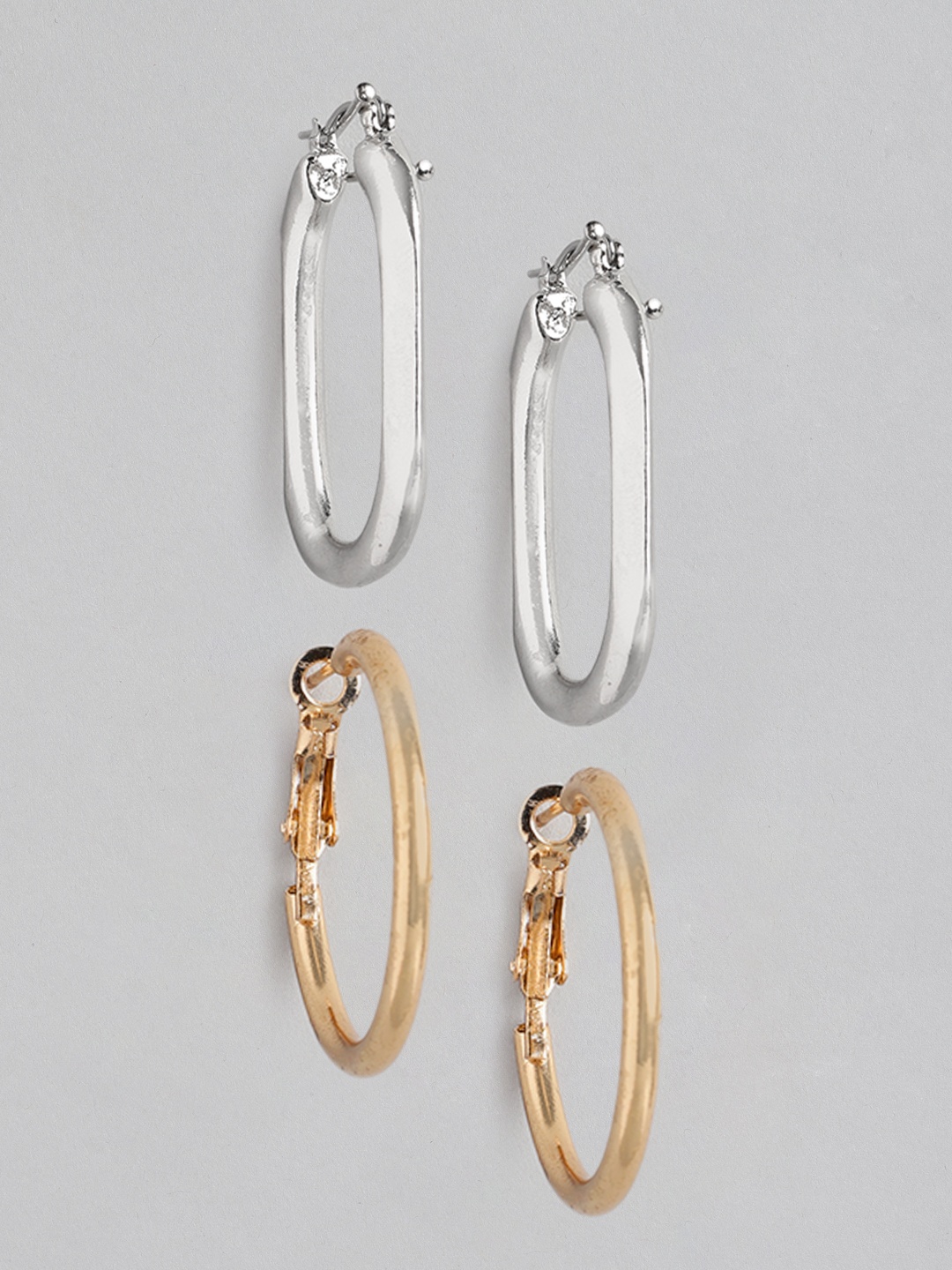 

DressBerry Set of 2 Earrings, Silver
