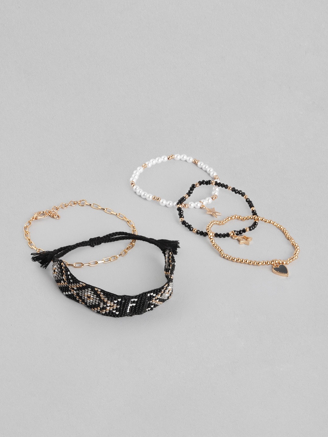 

DressBerry Women Set of 5 Bracelets, Black