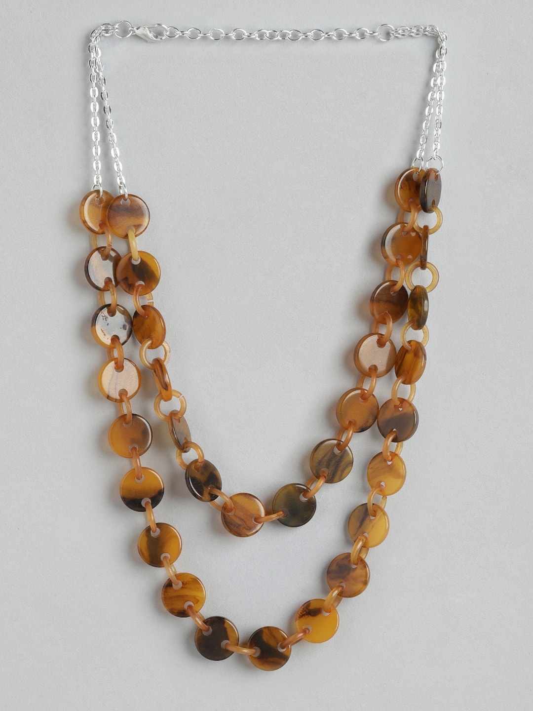 

DressBerry Brown & Silver-Toned Layered Necklace