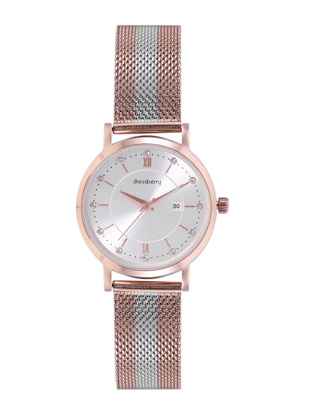 

DressBerry Women Silver-Toned Analogue Watch DB-SS21-12C