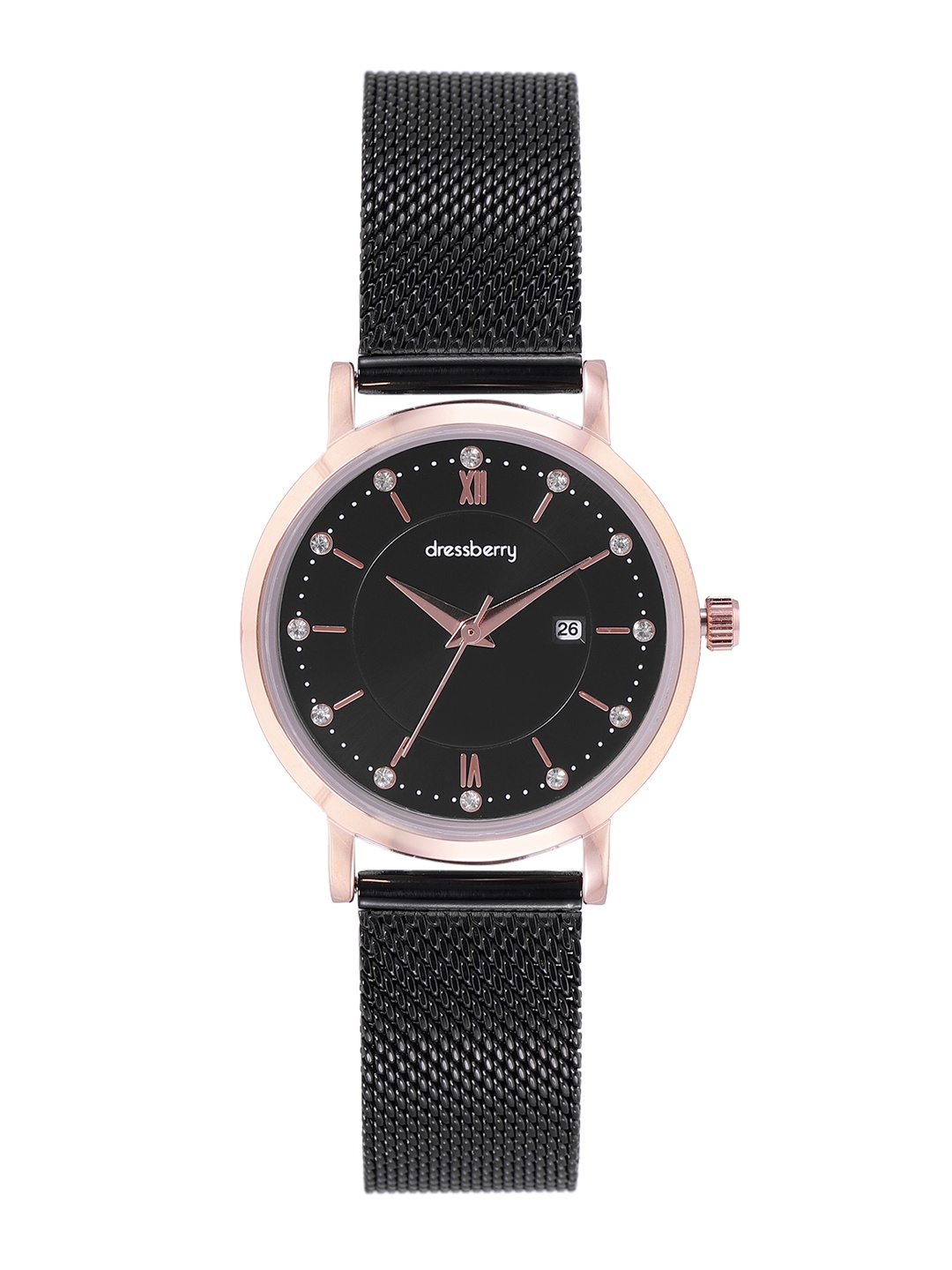 

DressBerry Women Black Dial & Black Straps Analogue Watch DB-SS21-12B