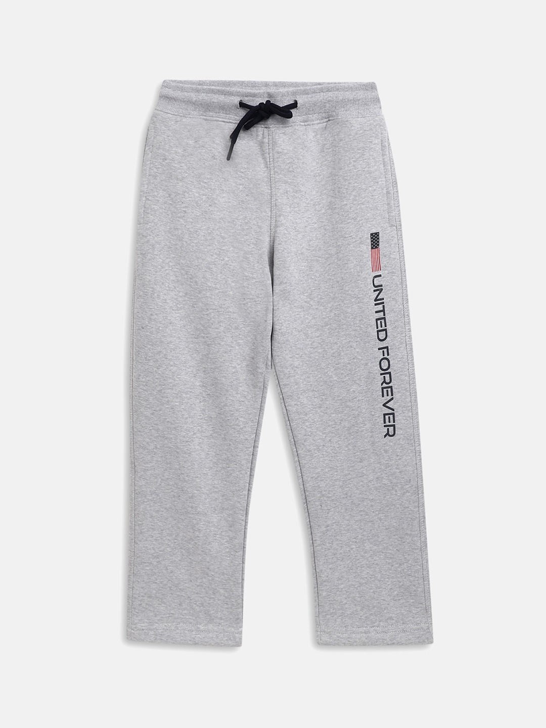 

Octave Boys Grey Solid Cotton Track Pants, Grey melange