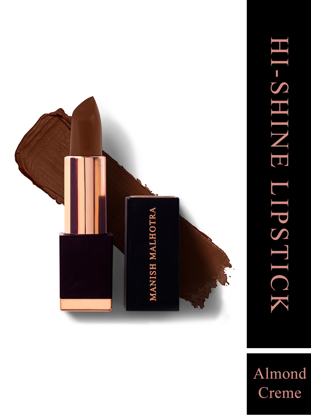 

Manish Malhotra Beauty By MyGlamm Hi-Shine Lipstick - Almond Crme, Brown