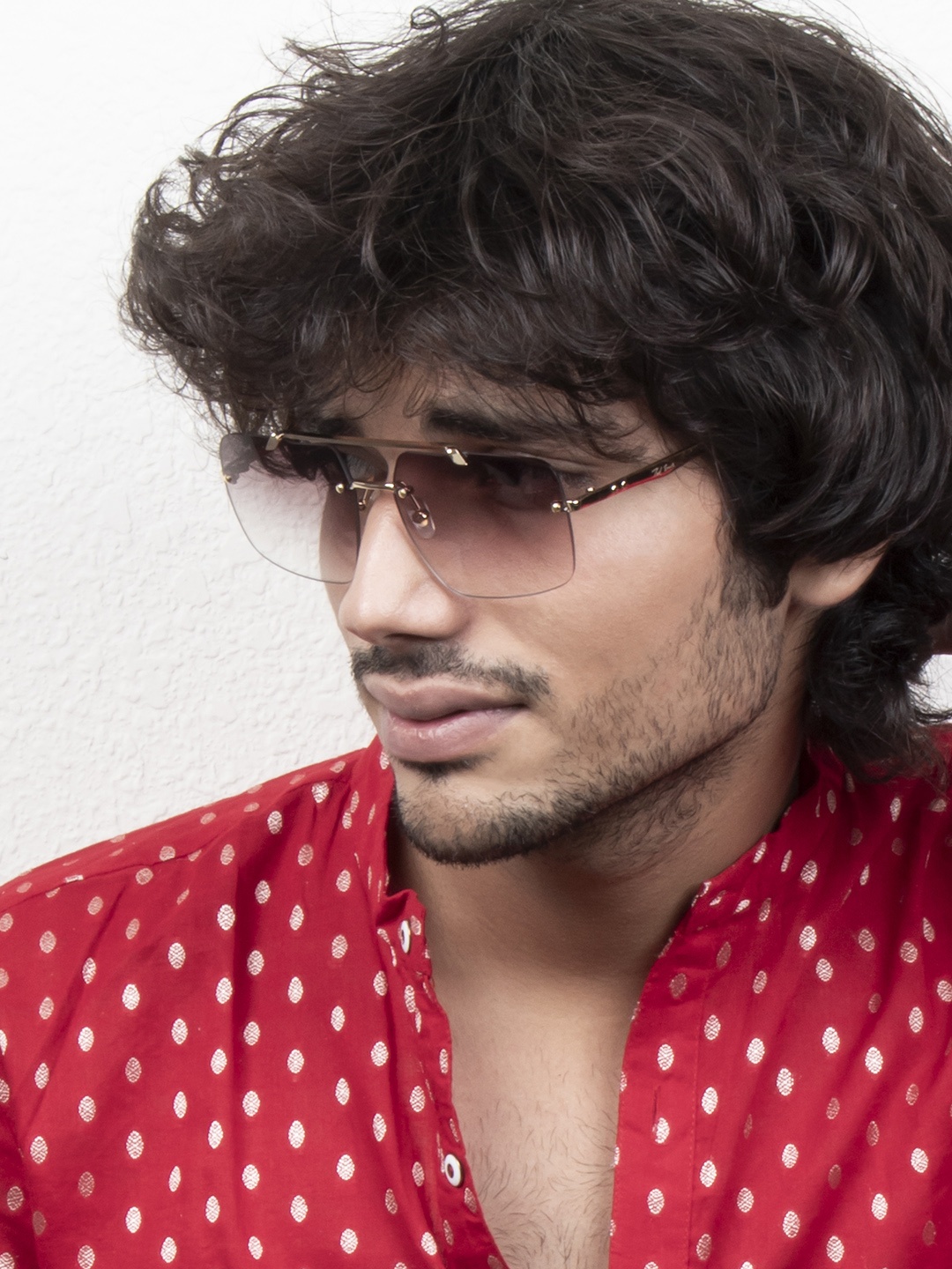 

Ted Smith Unisex Brown Lens & Gold-Toned Sunglasses with UV Protected Lens VICTOR_C2