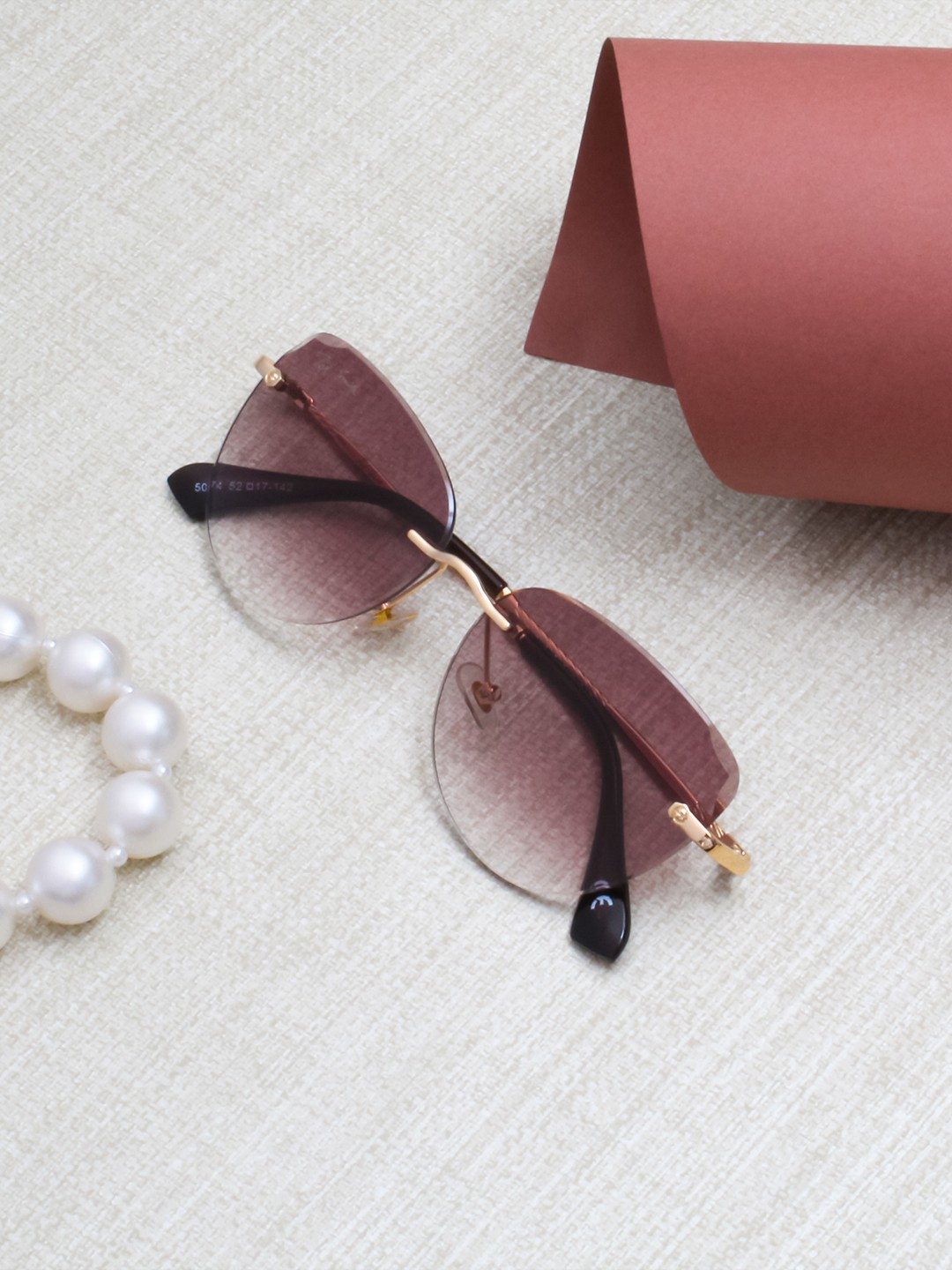 

Ted Smith Women Brown Lens Cateye Sunglasses with UV Protected Lens