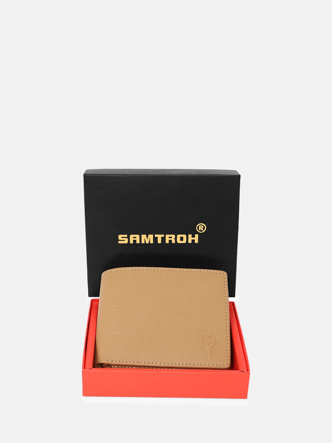 

SAMTROH Men Beige Two Fold Wallet