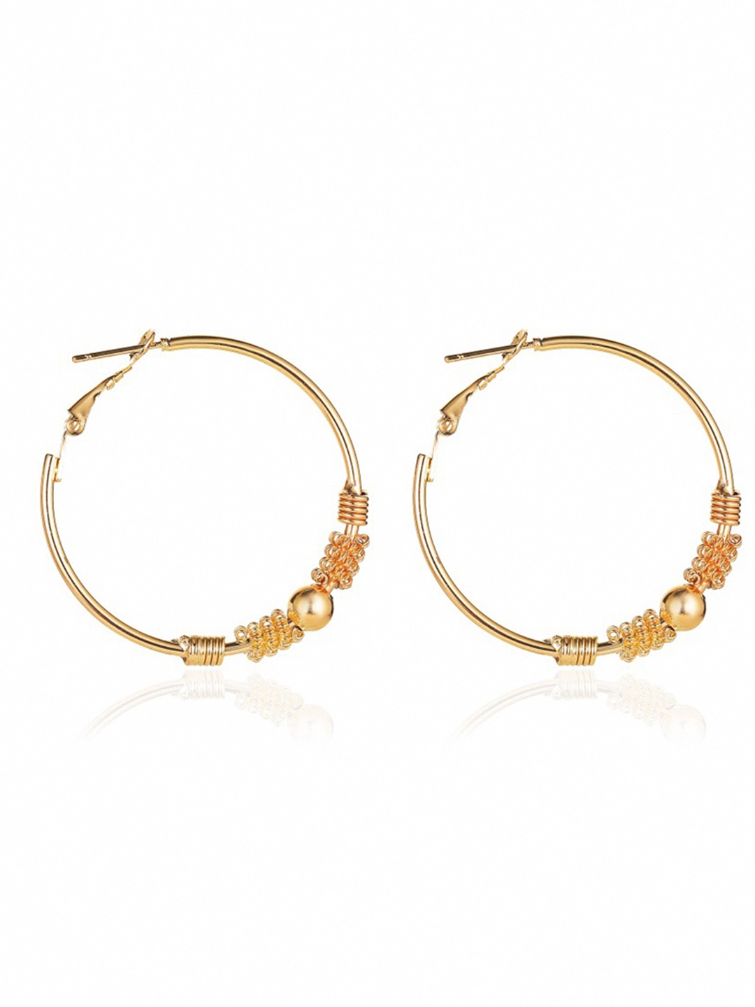 

URBANIC Women Gold-Toned Circular Hoop Earrings