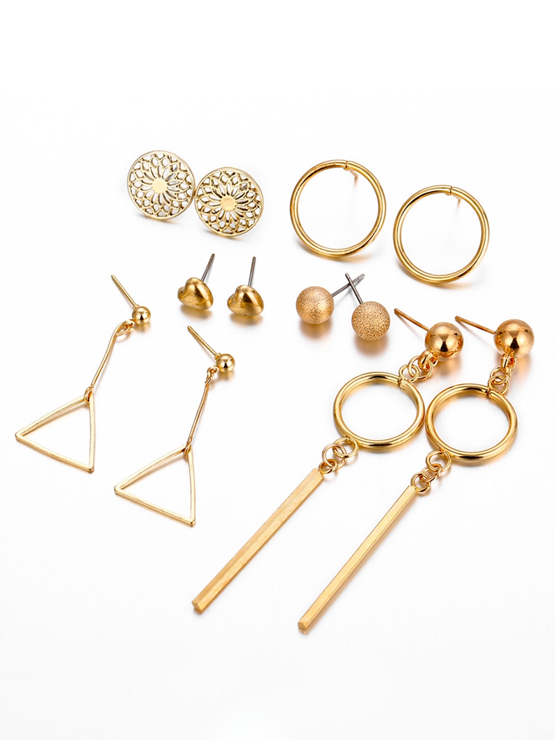 

URBANIC Gold-Toned Set Of 7 Earrings