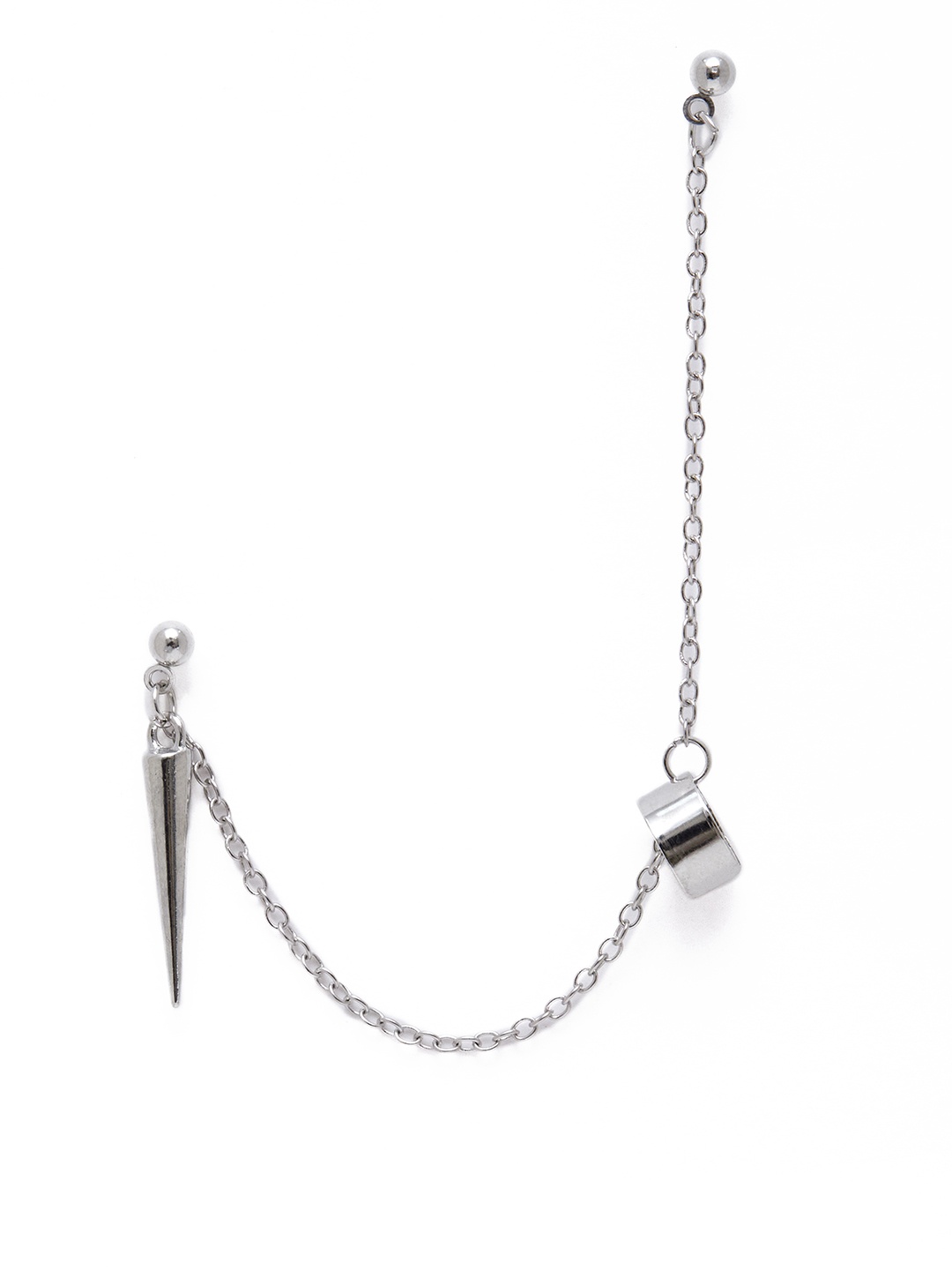 

URBANIC Silver-Toned Contemporary Ear Cuffs Earrings