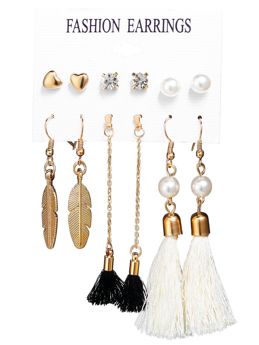 

URBANIC Gold-Toned Set Of 6 Earrings