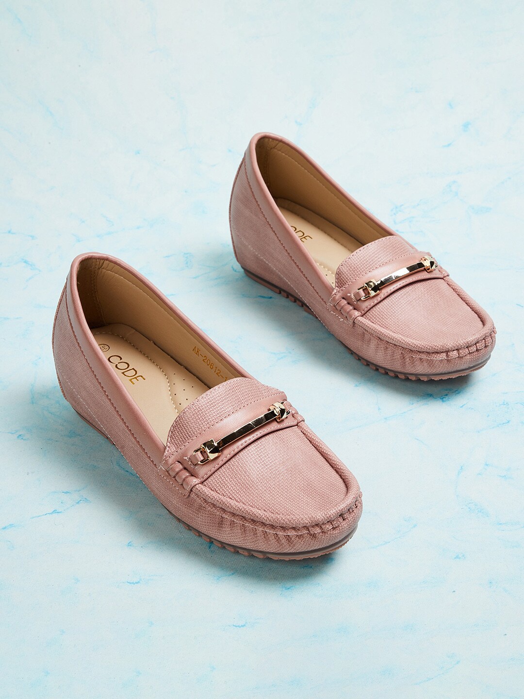 

CODE by Lifestyle Women Pink Striped Loafers