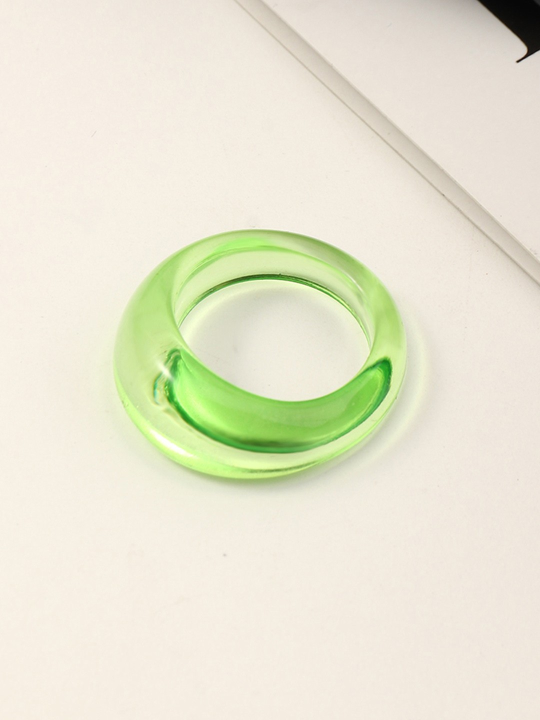 

URBANIC Women Set of 4 Geometric Ring, Green