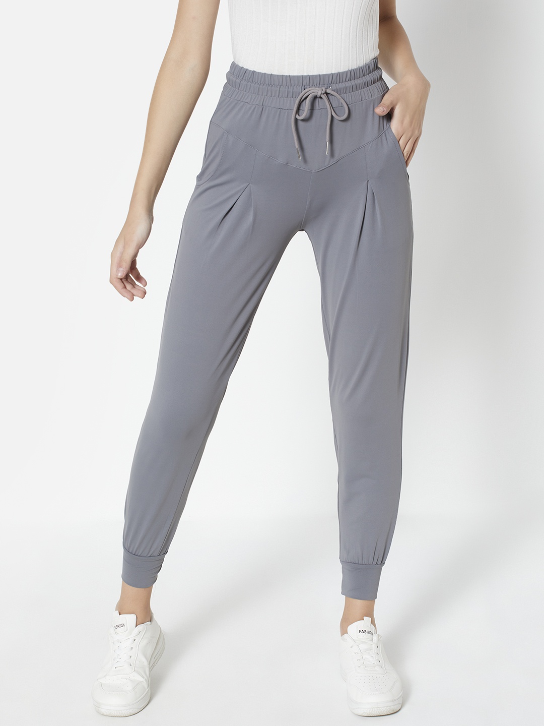 

URBANIC Women Grey Solid Joggers