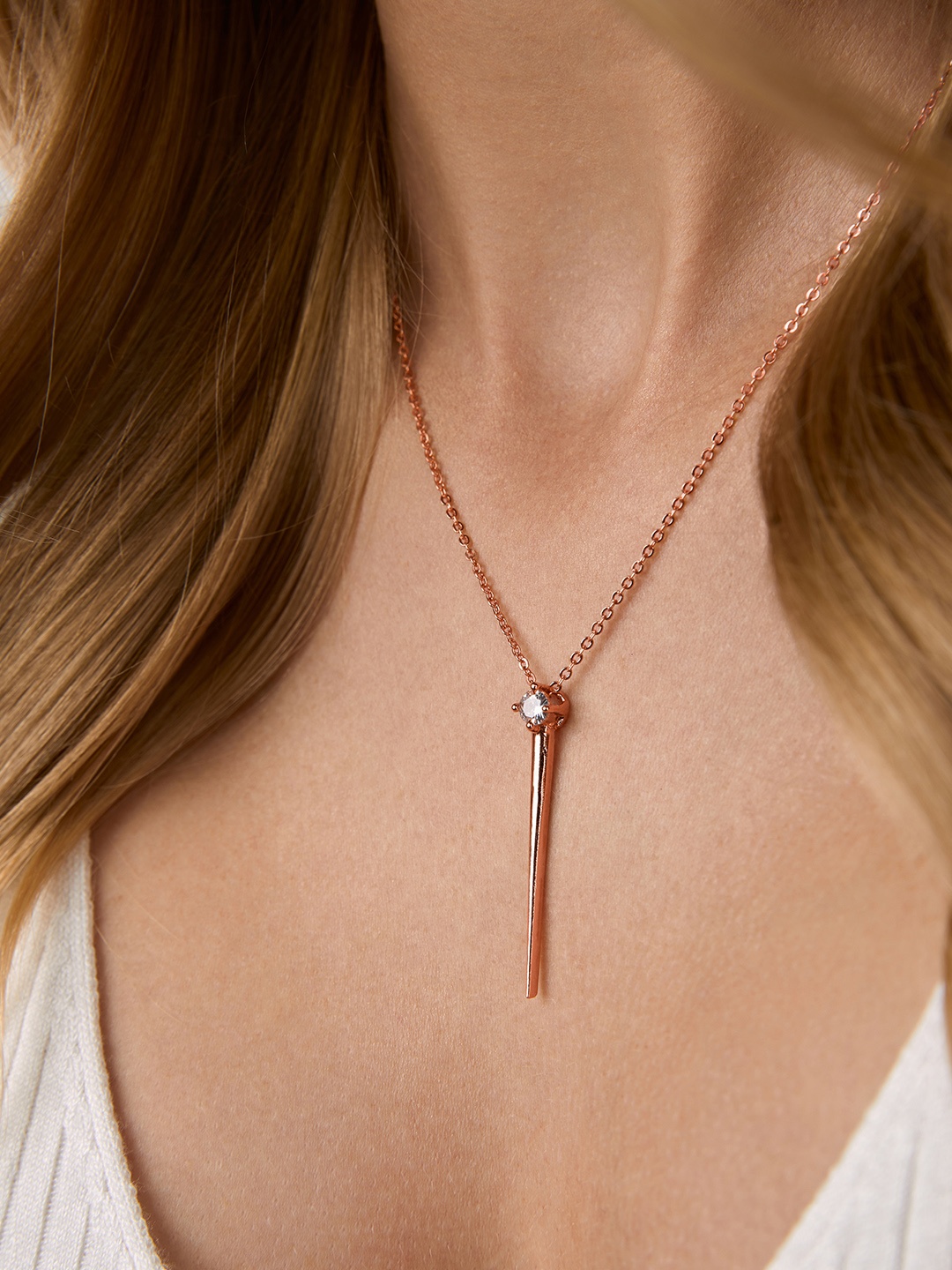 

MINUTIAE Rose Gold Brass Rose Gold-Plated Necklace