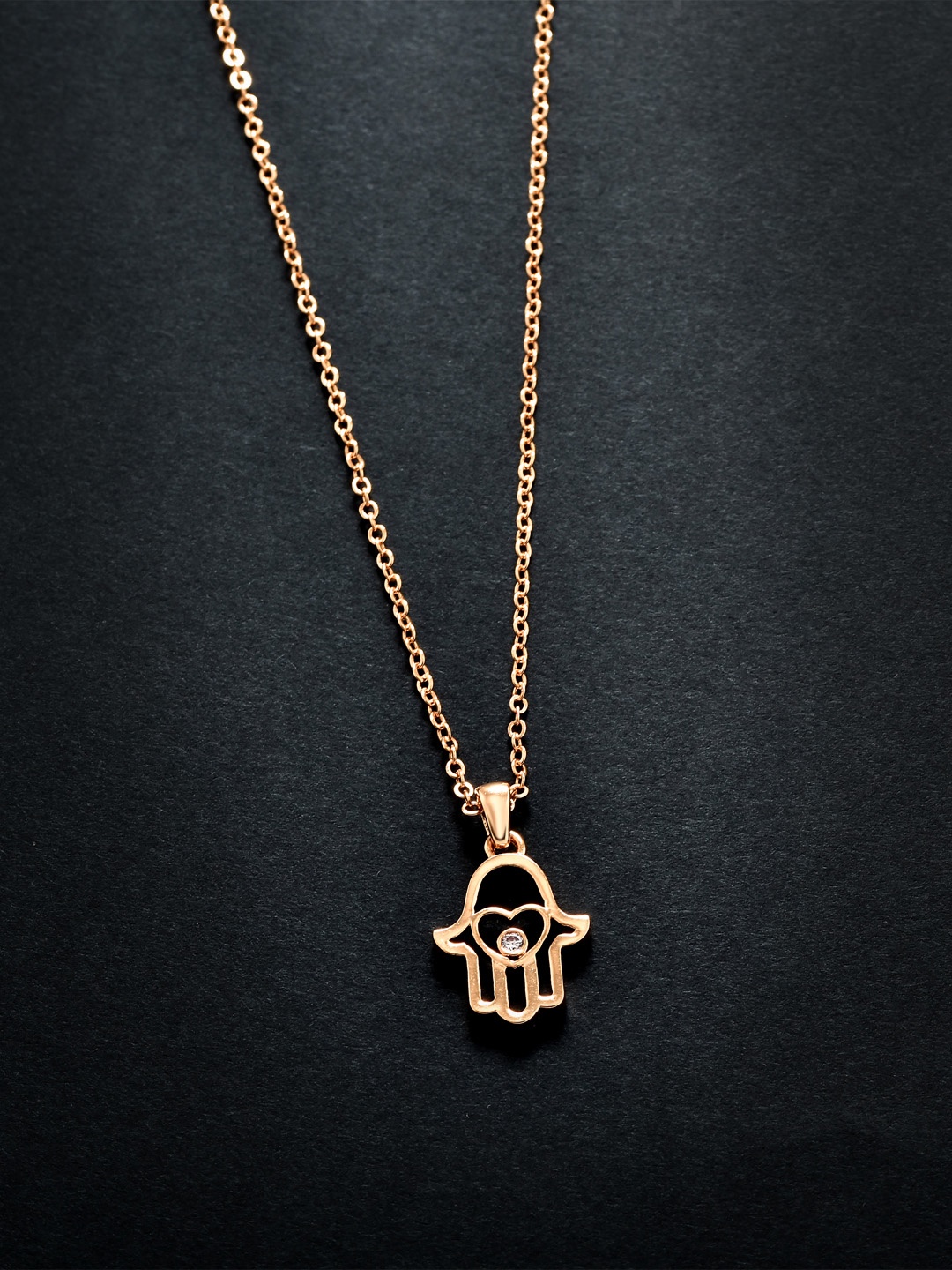 MINUTIAE Rose Gold Brass Rose Gold-Plated Bohemian Necklace