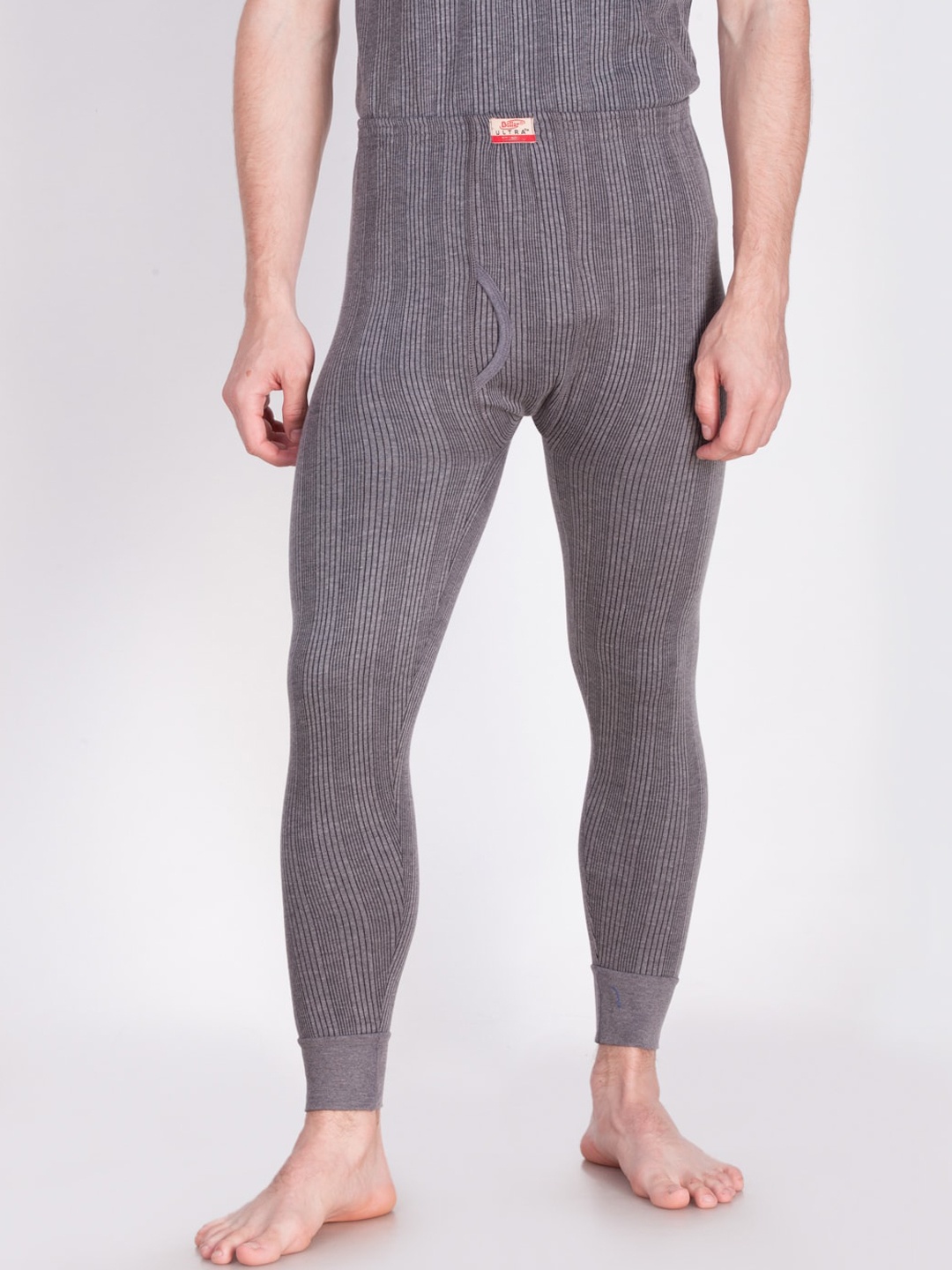 

Dollar Ultra Men Charcoal-Grey Striped Thermal Bottoms