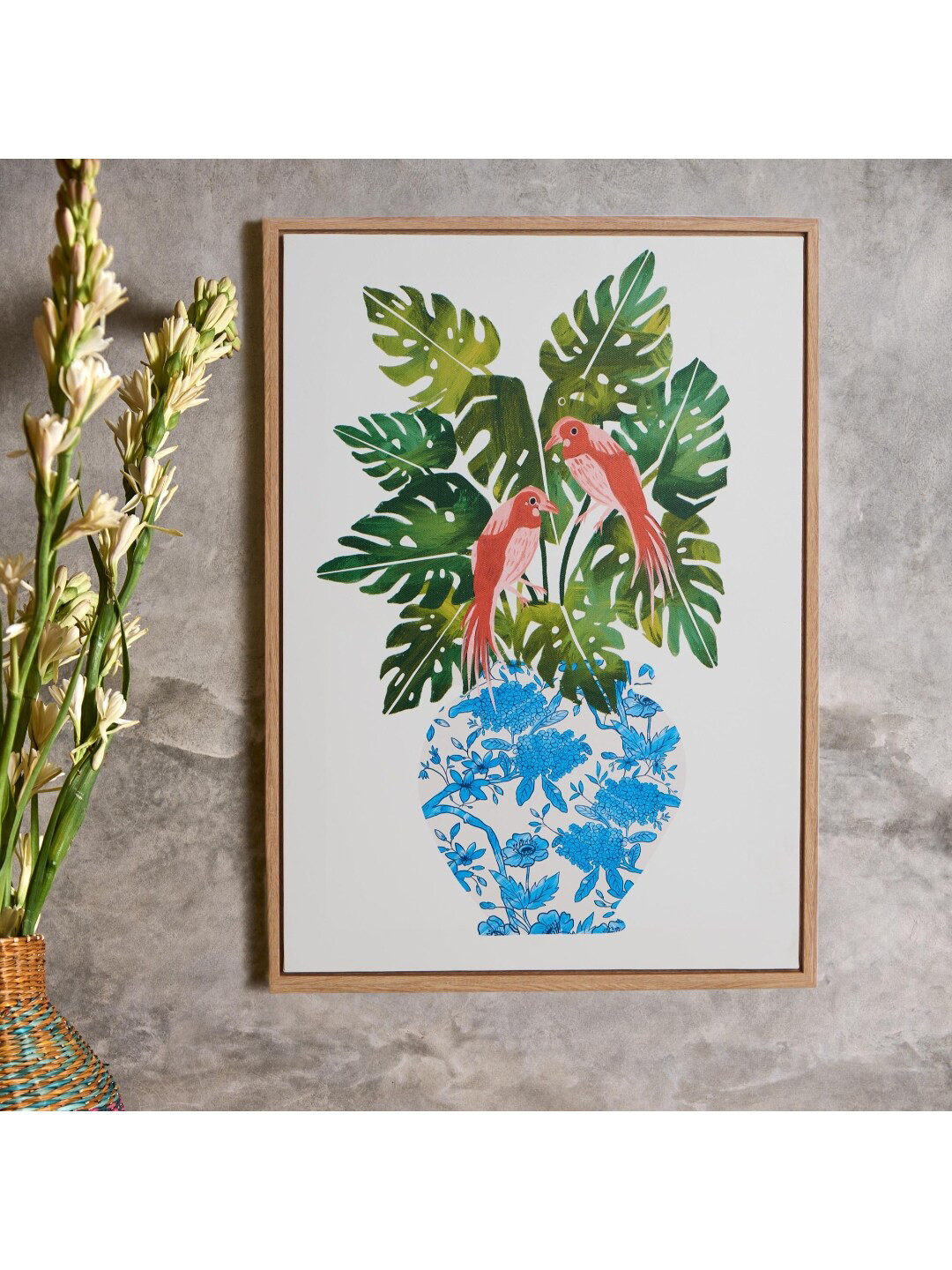 

Chumbak Green & Blue Persian Vase Pottery Wall Art