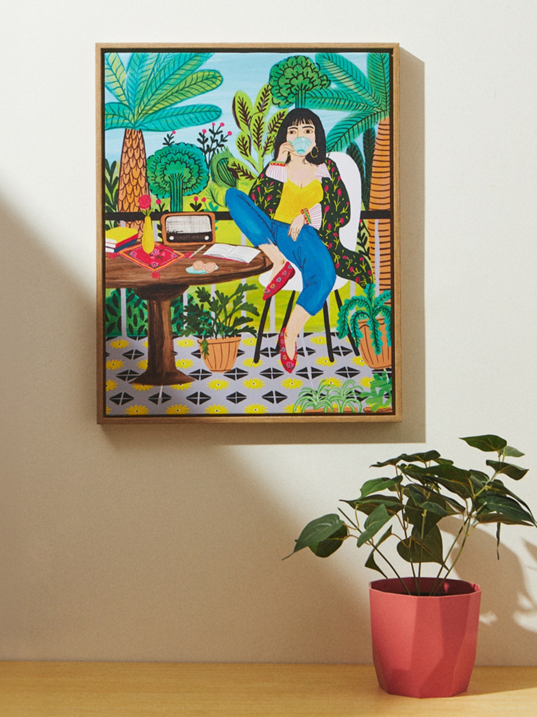 

Chumbak Green & Blue Watercolor Weekend Vibing Wall Art