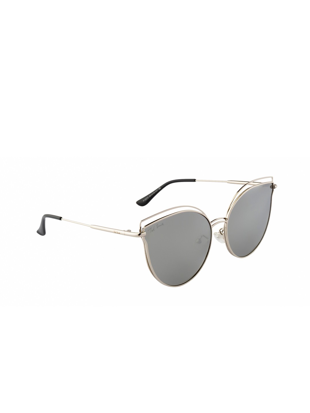 

Ted Smith Women Grey Lens & Silver-Toned Cateye Sunglasses with Polarised Lens N-P0970_SIL