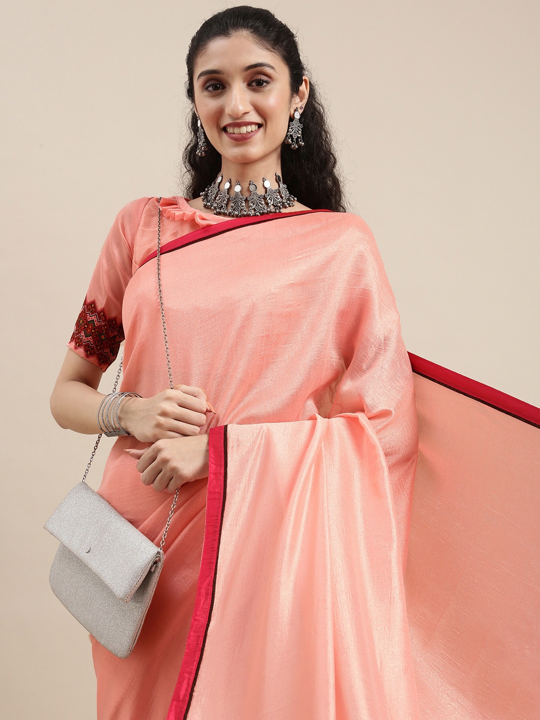 

Mitera Pink Pure Georgette Saree