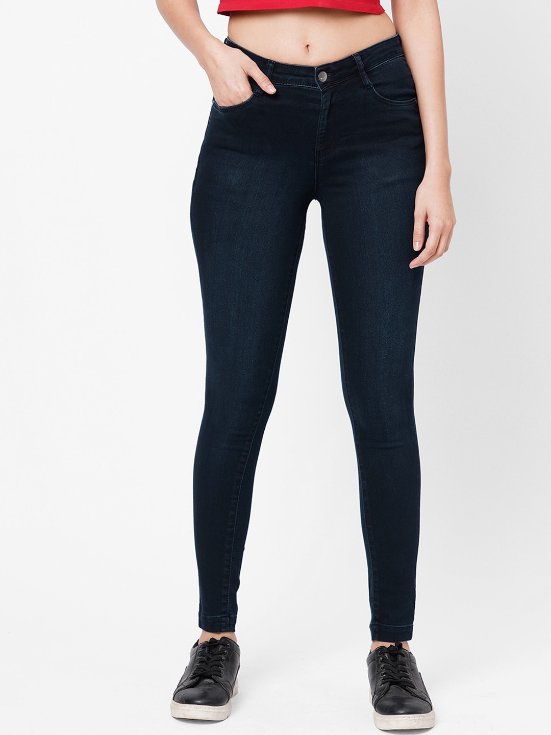 

Kraus Jeans Women Blue Skinny Fit High-Rise Stretchable Jeans