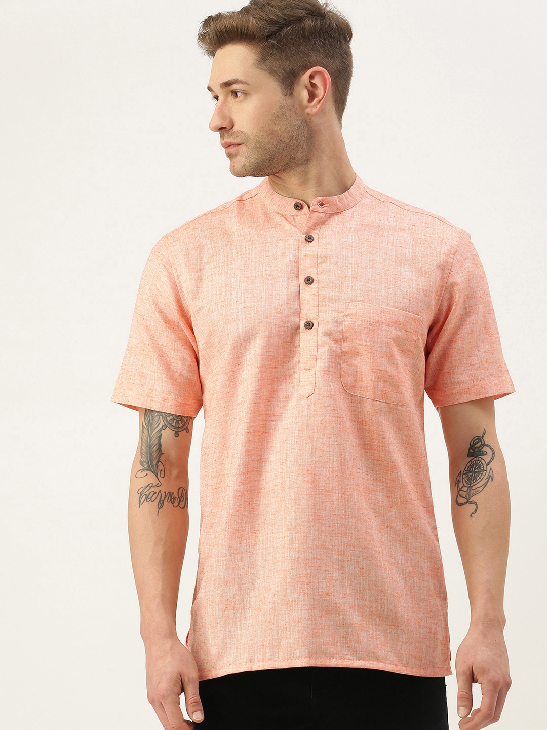 

IVOC Men Orange Kurta