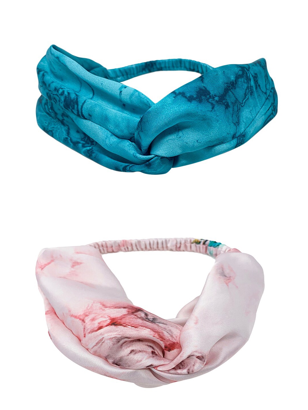 

Mint & Oak Women Pink & Blue Set of 2 Hairband